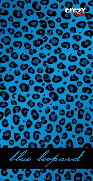 1085 Toalla blue leopard