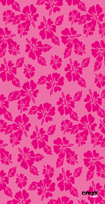 1146 Toalla flores hawaianas rosa